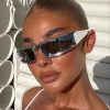 Y2K Cycling Sports Steampunk Sunglasses Women Punk Goggle Brand Designer Sun Glasses Men Silver Mirror Shades Fashion Eyewear