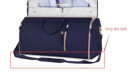 Large Capacity Travel Duffle Bag Women's Handbag Folding Suit Bag Waterproof Clothes Totes (Option: Blue belt)